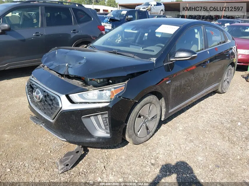 2020 Hyundai Ioniq Hybrid Se VIN: KMHC75LC6LU212597 Lot: 45612088