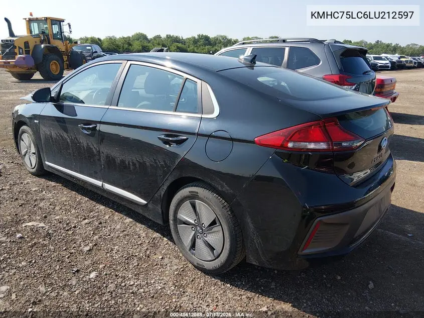 2020 Hyundai Ioniq Hybrid Se VIN: KMHC75LC6LU212597 Lot: 45612088