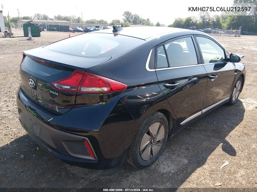 2020 Hyundai Ioniq Hybrid Se VIN: KMHC75LC6LU212597 Lot: 45612088