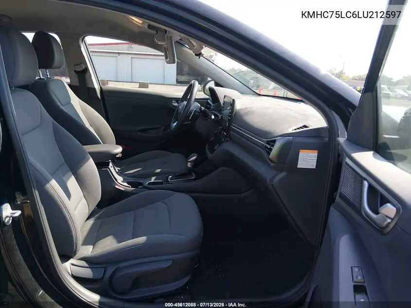 2020 Hyundai Ioniq Hybrid Se VIN: KMHC75LC6LU212597 Lot: 45612088