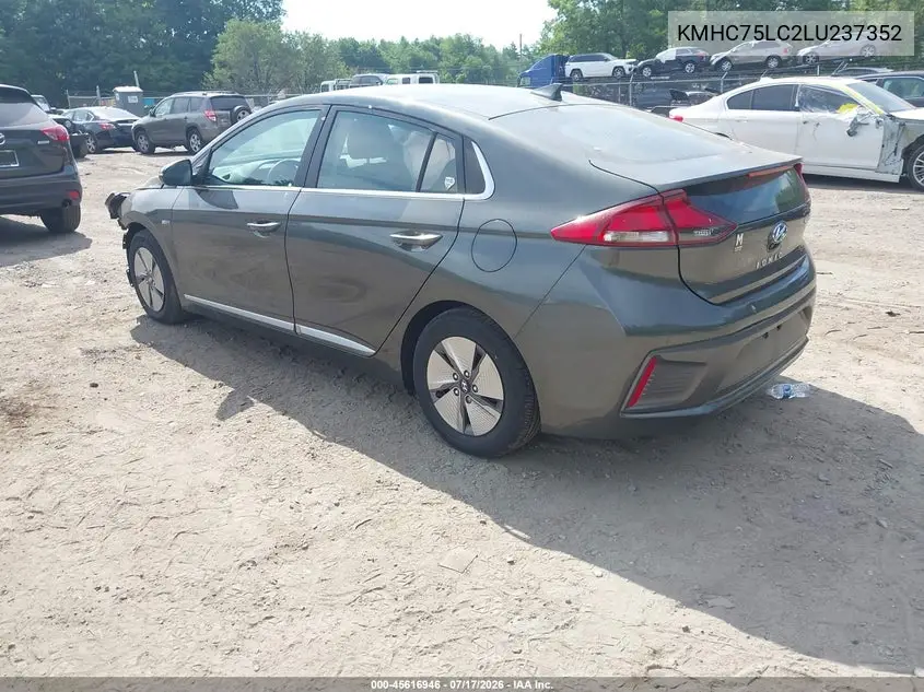 2020 Hyundai Ioniq Hybrid Se VIN: KMHC75LC2LU237352 Lot: 45616946