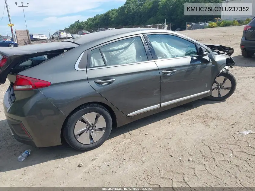 2020 Hyundai Ioniq Hybrid Se VIN: KMHC75LC2LU237352 Lot: 45616946