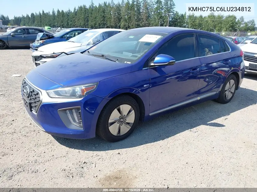 2020 Hyundai Ioniq Hybrid Se VIN: KMHC75LC6LU234812 Lot: 45643728