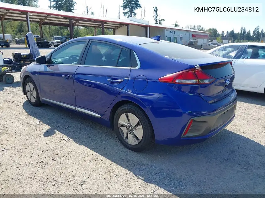2020 Hyundai Ioniq Hybrid Se VIN: KMHC75LC6LU234812 Lot: 45643728