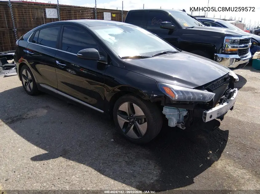 2021 Hyundai Ioniq Hybrid Limited VIN: KMHC05LC8MU259572 Lot: 45247182