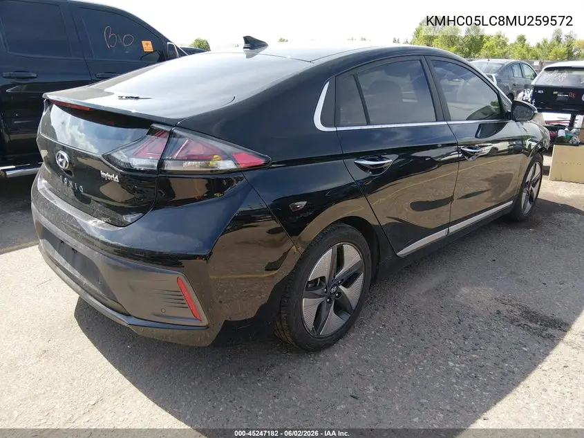 2021 Hyundai Ioniq Hybrid Limited VIN: KMHC05LC8MU259572 Lot: 45247182