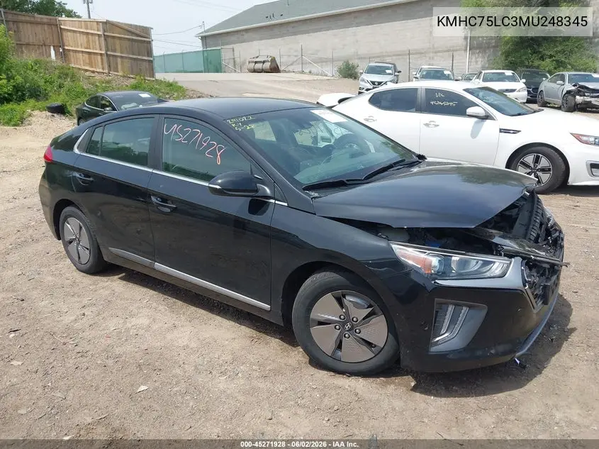 2021 Hyundai Ioniq Hybrid Se VIN: KMHC75LC3MU248345 Lot: 45271928