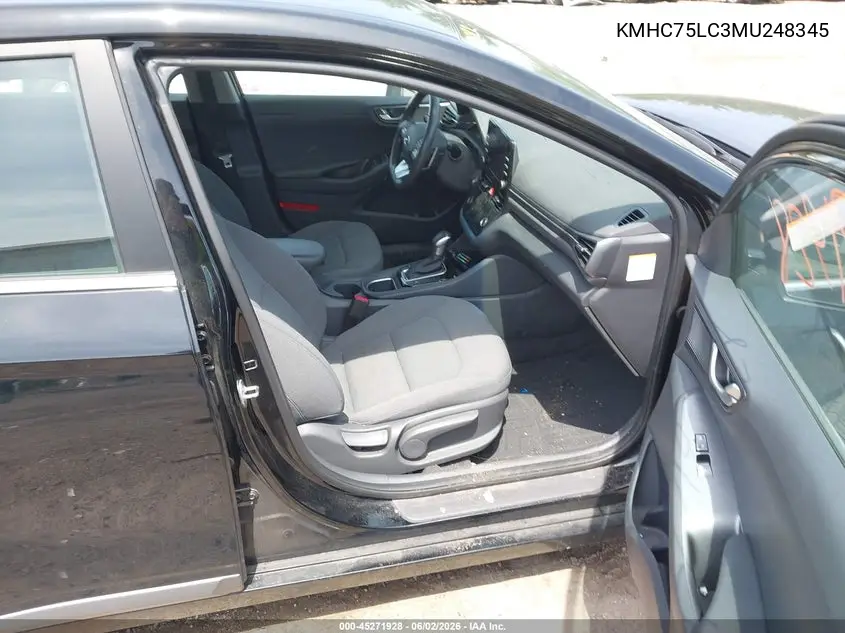 2021 Hyundai Ioniq Hybrid Se VIN: KMHC75LC3MU248345 Lot: 45271928