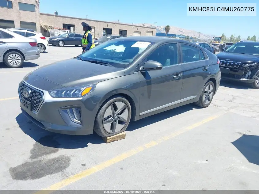 2021 Hyundai Ioniq Hybrid Sel VIN: KMHC85LC4MU260775 Lot: 45432927