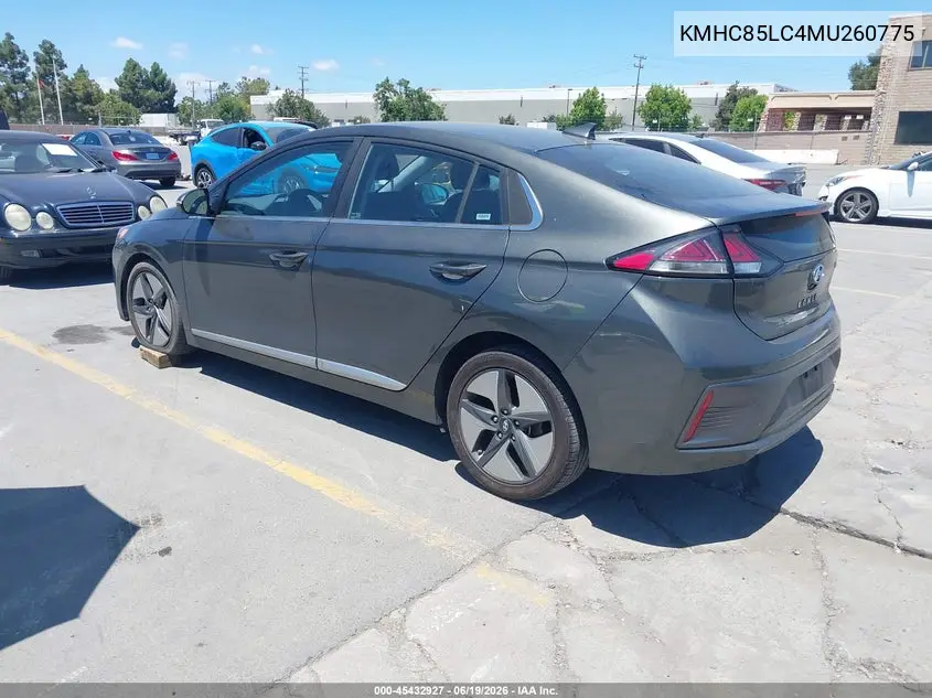 2021 Hyundai Ioniq Hybrid Sel VIN: KMHC85LC4MU260775 Lot: 45432927
