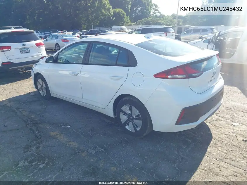 2021 Hyundai Ioniq Hybrid Blue VIN: KMHC65LC1MU245432 Lot: 45446198
