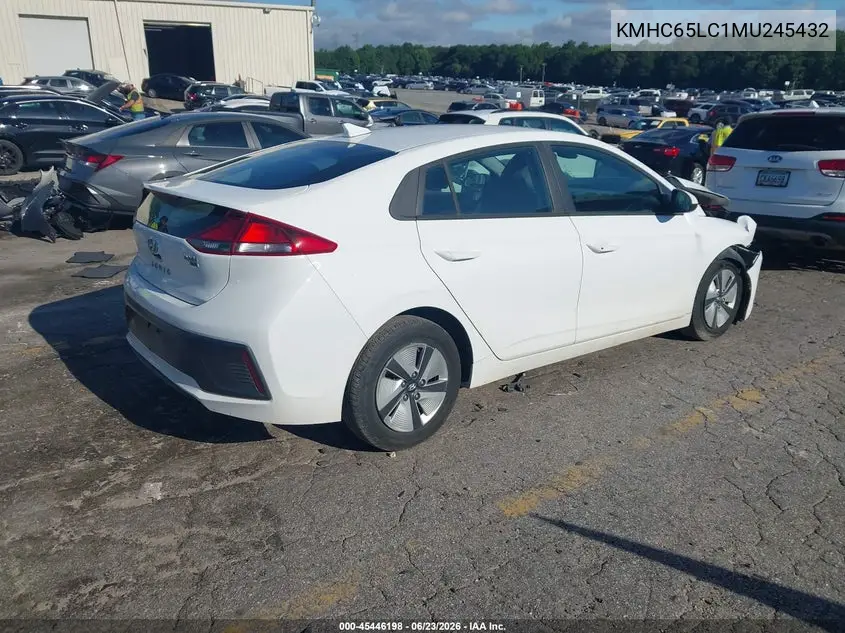 2021 Hyundai Ioniq Hybrid Blue VIN: KMHC65LC1MU245432 Lot: 45446198