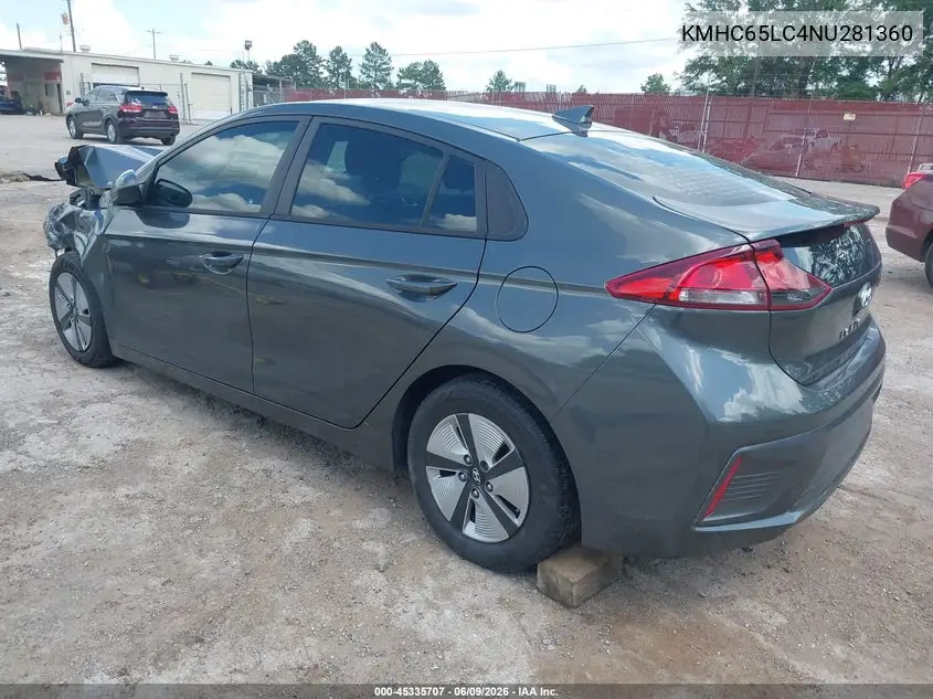 2022 Hyundai Ioniq Hybrid Blue VIN: KMHC65LC4NU281360 Lot: 45335707