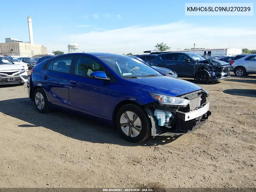 2022 Hyundai Ioniq Hybrid Blue VIN: KMHC65LC9NU270239 Lot: 45438361