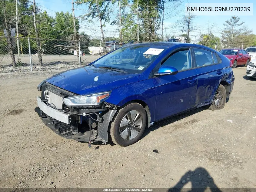2022 Hyundai Ioniq Hybrid Blue VIN: KMHC65LC9NU270239 Lot: 45438361