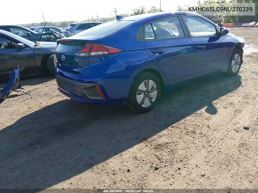 2022 Hyundai Ioniq Hybrid Blue VIN: KMHC65LC9NU270239 Lot: 45438361