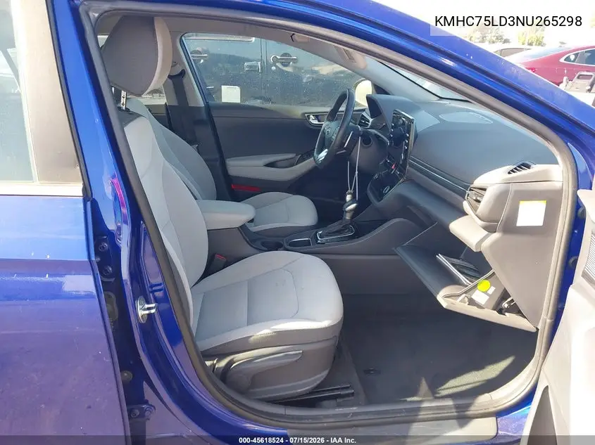 2022 Hyundai Ioniq Plug-In Hybrid Sel VIN: KMHC75LD3NU265298 Lot: 45618524