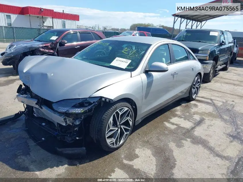 2024 Hyundai Ioniq 6 Sel VIN: KMHM34AC9RA075565 Lot: 41910335