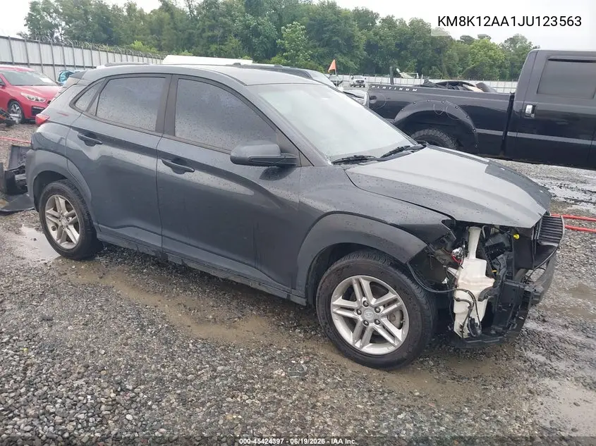 2018 Hyundai Kona Se VIN: KM8K12AA1JU123563 Lot: 45424397