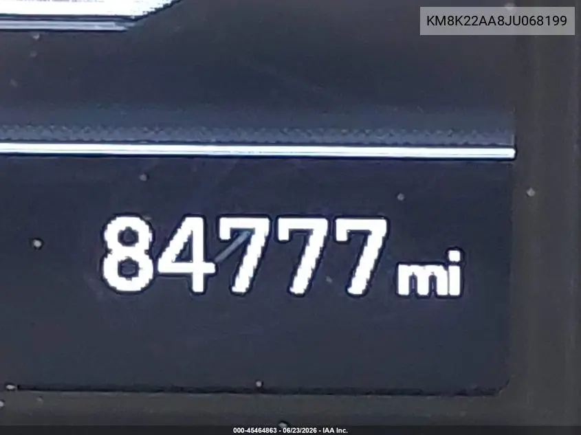 2018 Hyundai Kona Sel VIN: KM8K22AA8JU068199 Lot: 45464863