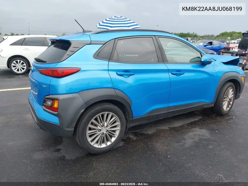 2018 Hyundai Kona Sel VIN: KM8K22AA8JU068199 Lot: 45464863