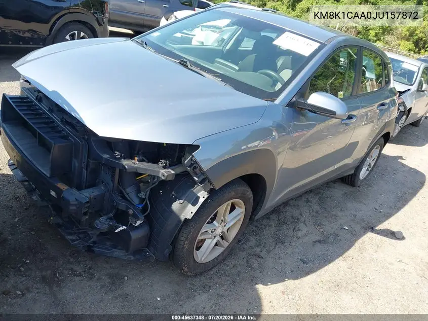 2018 Hyundai Kona Se VIN: KM8K1CAA0JU157872 Lot: 45637348
