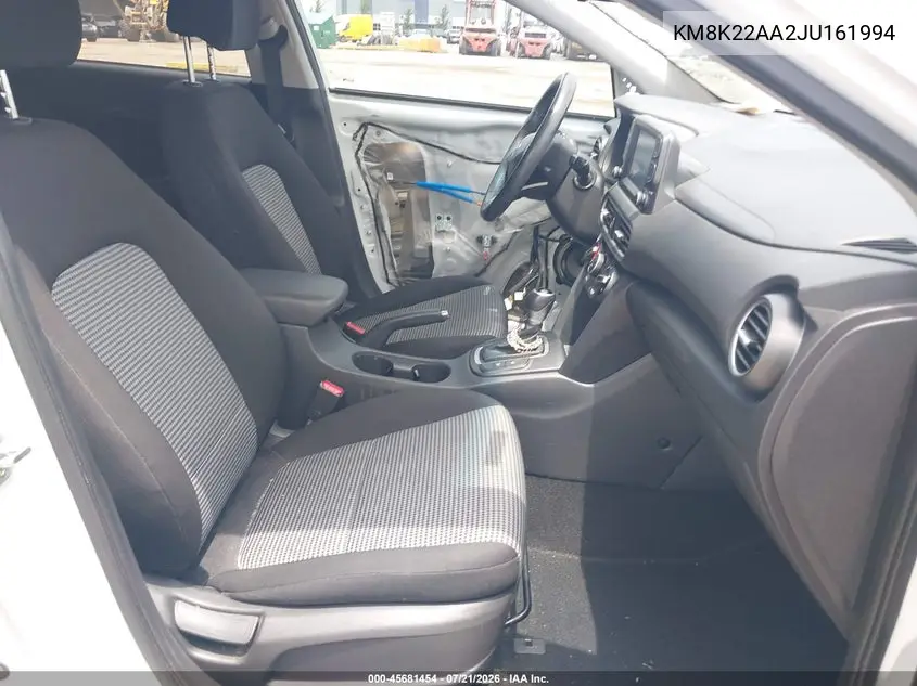 2018 Hyundai Kona Sel VIN: KM8K22AA2JU161994 Lot: 45681454