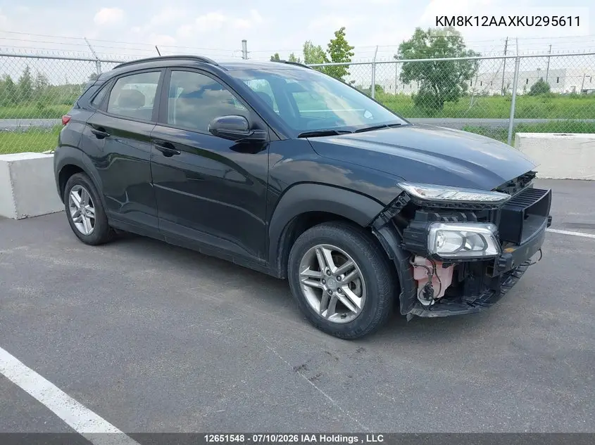 2019 Hyundai Kona VIN: KM8K12AAXKU295611 Lot: 12651548