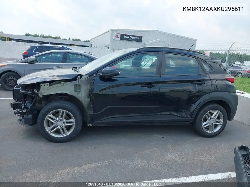 2019 Hyundai Kona VIN: KM8K12AAXKU295611 Lot: 12651548