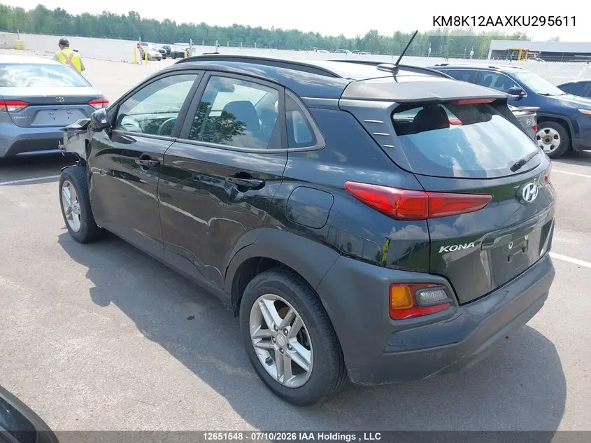 2019 Hyundai Kona VIN: KM8K12AAXKU295611 Lot: 12651548