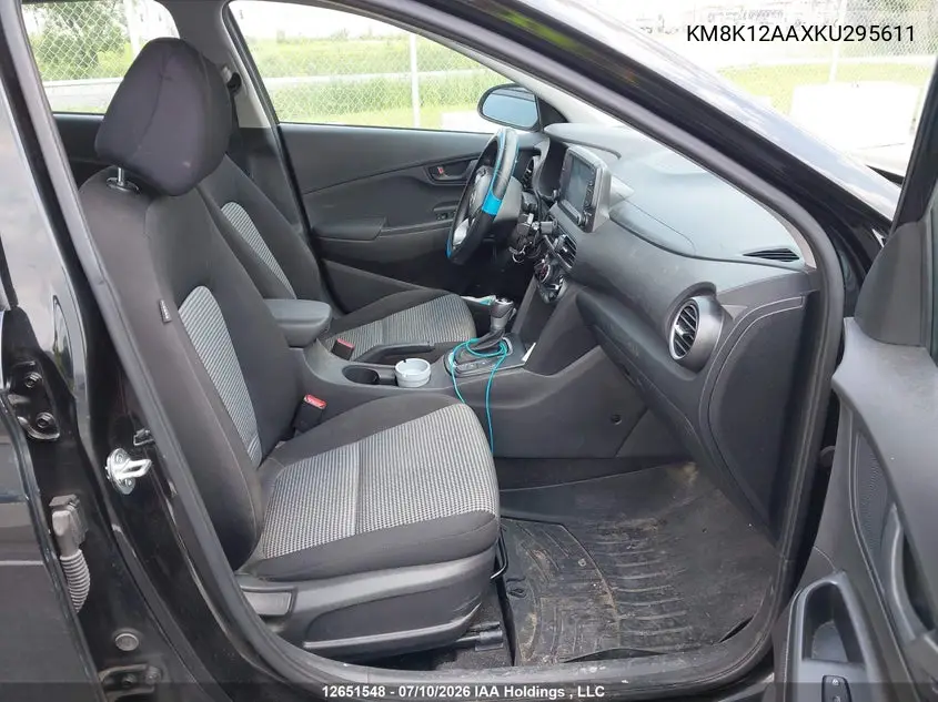 2019 Hyundai Kona VIN: KM8K12AAXKU295611 Lot: 12651548