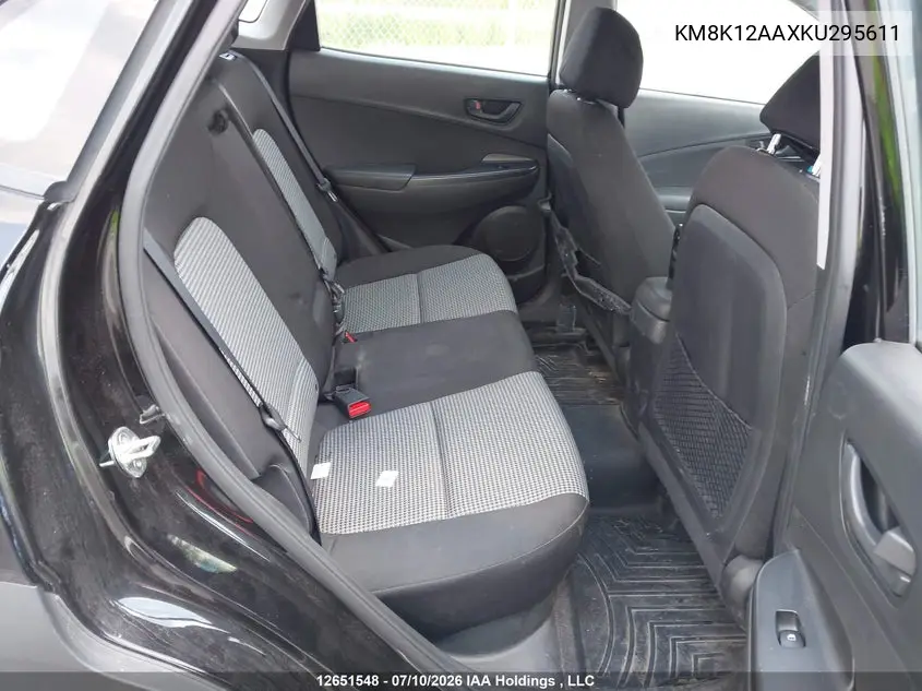 2019 Hyundai Kona VIN: KM8K12AAXKU295611 Lot: 12651548