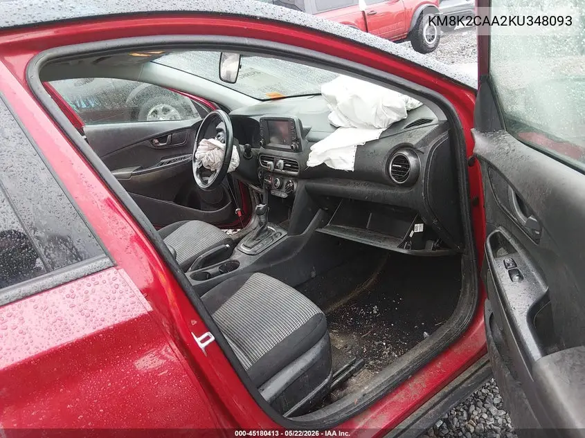 2019 Hyundai Kona Sel VIN: KM8K2CAA2KU348093 Lot: 45180413