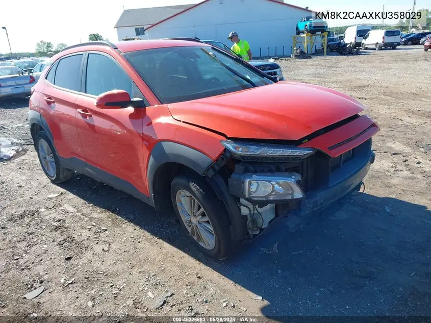 2019 Hyundai Kona Sel VIN: KM8K2CAAXKU358029 Lot: 45226683