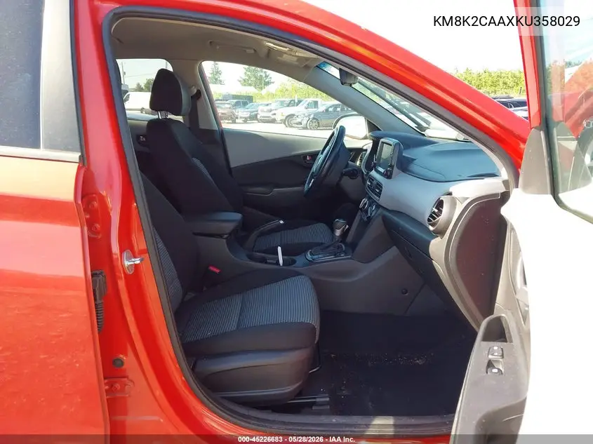 2019 Hyundai Kona Sel VIN: KM8K2CAAXKU358029 Lot: 45226683