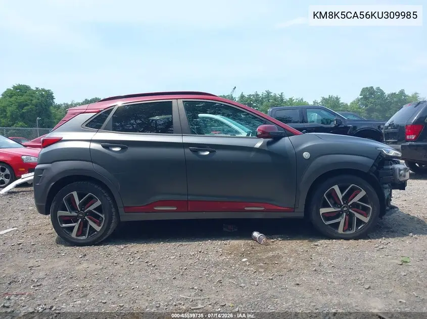 2019 Hyundai Kona Iron Man VIN: KM8K5CA56KU309985 Lot: 45599735