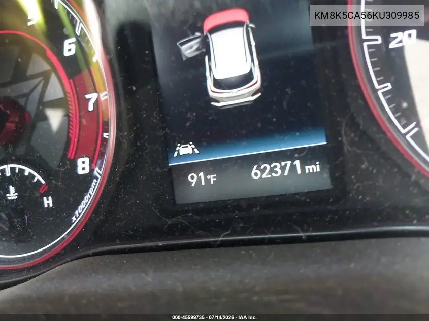 2019 Hyundai Kona Iron Man VIN: KM8K5CA56KU309985 Lot: 45599735