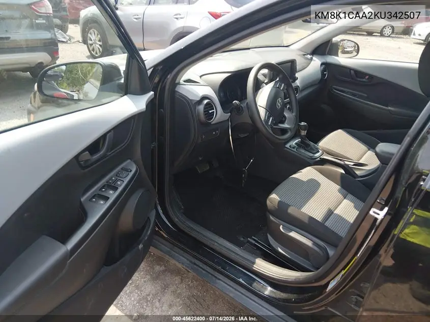 2019 Hyundai Kona Se VIN: KM8K1CAA2KU342507 Lot: 45622400