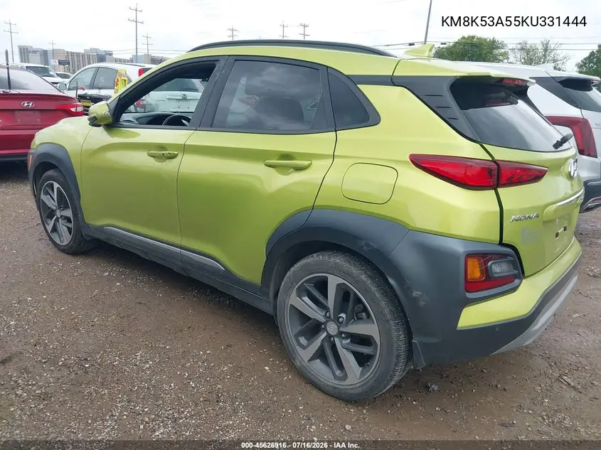 2019 Hyundai Kona Ultimate VIN: KM8K53A55KU331444 Lot: 45626916