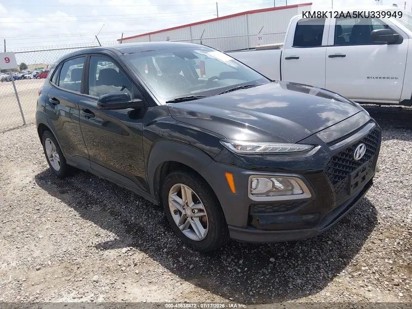 2019 Hyundai Kona Se VIN: KM8K12AA5KU339949 Lot: 45638872