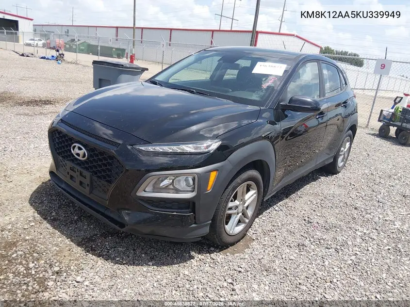 2019 Hyundai Kona Se VIN: KM8K12AA5KU339949 Lot: 45638872
