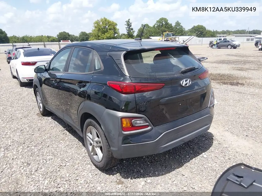 2019 Hyundai Kona Se VIN: KM8K12AA5KU339949 Lot: 45638872