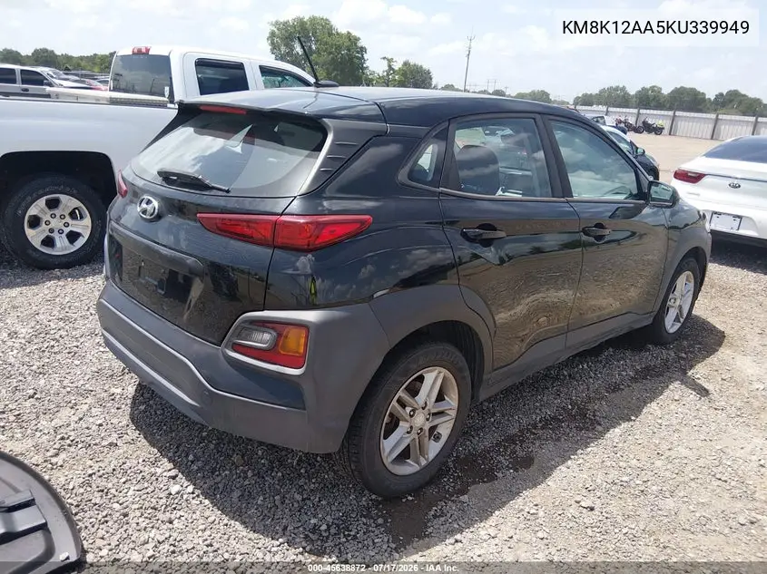 2019 Hyundai Kona Se VIN: KM8K12AA5KU339949 Lot: 45638872