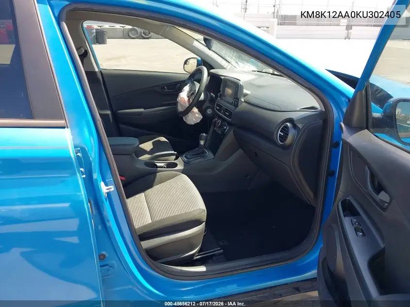 2019 Hyundai Kona Se VIN: KM8K12AA0KU302405 Lot: 45656212