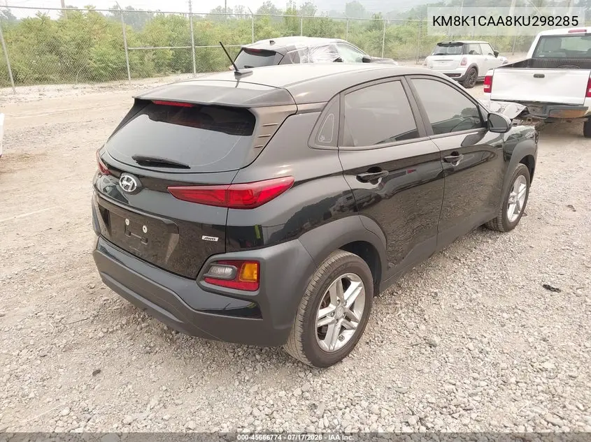 2019 Hyundai Kona Se VIN: KM8K1CAA8KU298285 Lot: 45666774