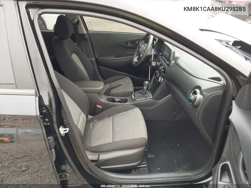 2019 Hyundai Kona Se VIN: KM8K1CAA8KU298285 Lot: 45666774