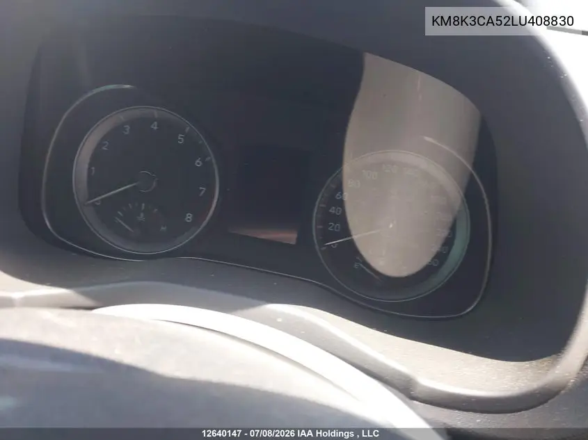 2020 Hyundai Kona VIN: KM8K3CA52LU408830 Lot: 12640147