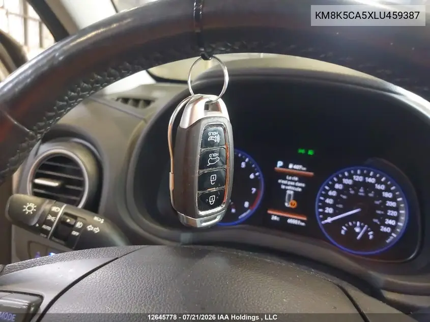 2020 Hyundai Kona Ultimate Awd VIN: KM8K5CA5XLU459387 Lot: 12645778