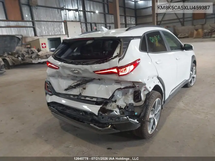 2020 Hyundai Kona Ultimate Awd VIN: KM8K5CA5XLU459387 Lot: 12645778