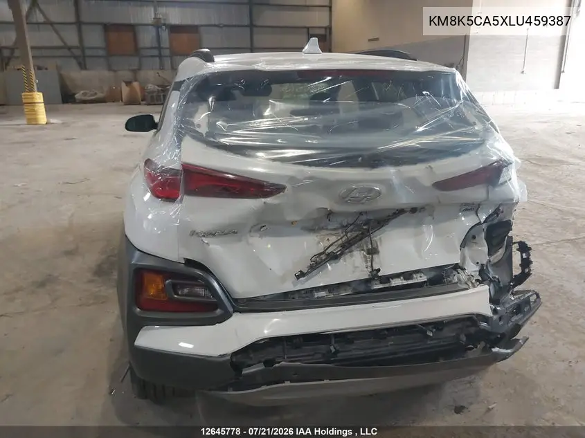 2020 Hyundai Kona Ultimate Awd VIN: KM8K5CA5XLU459387 Lot: 12645778